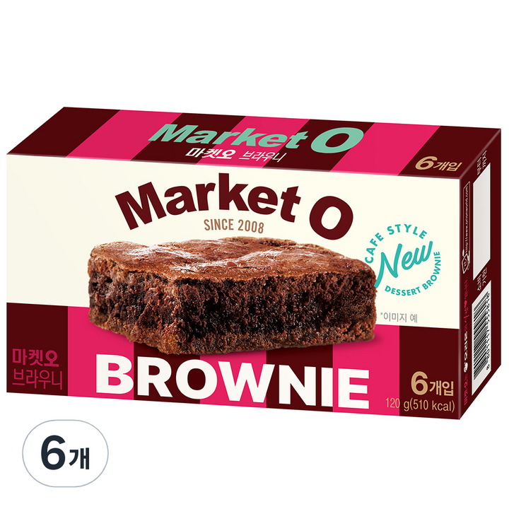마켓오 브라우니 6p, 120g, 6개