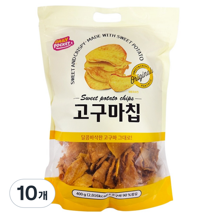 데일리포켓 고구마칩, 400g, 10개
