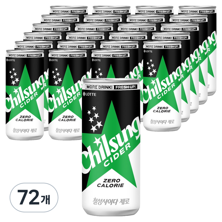 칠성사이다 제로 탄산음료, 310ml, 72개