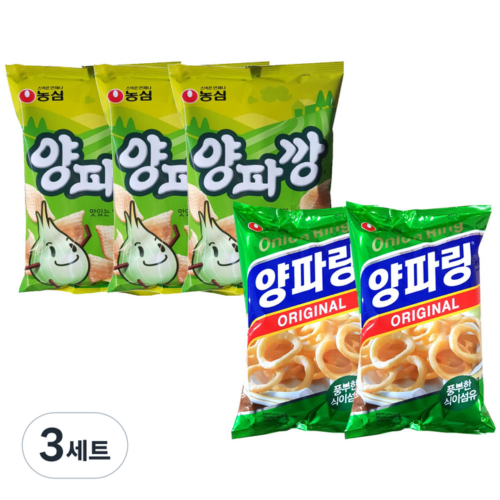 농심 양파깡 83g x 3p + 양파링 84g x 2p, 3세트