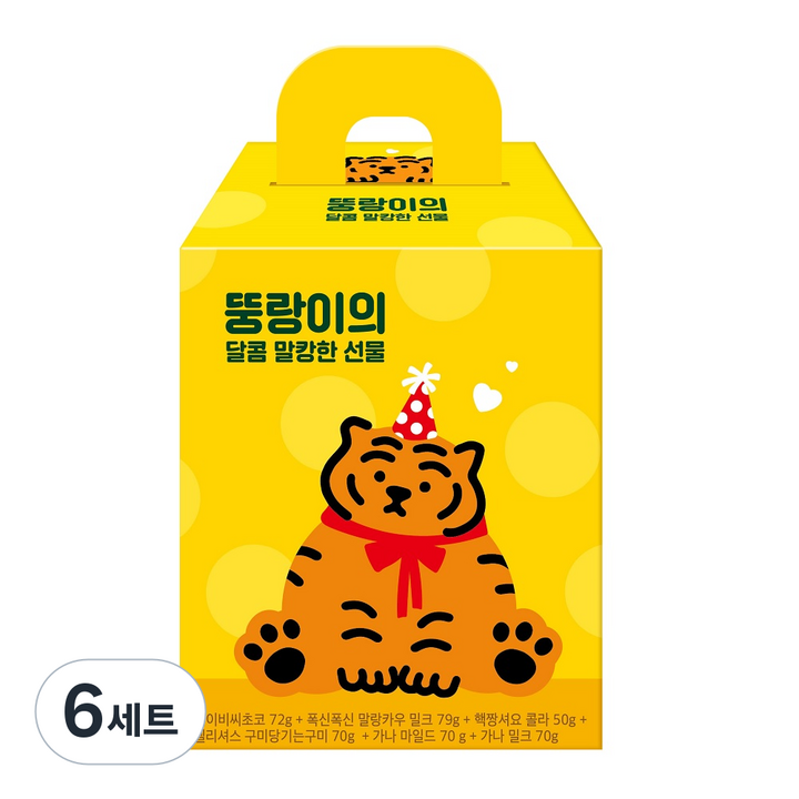 뚱랑이의 달콤 말캉한 선물 간식세트, 411g, 6세트