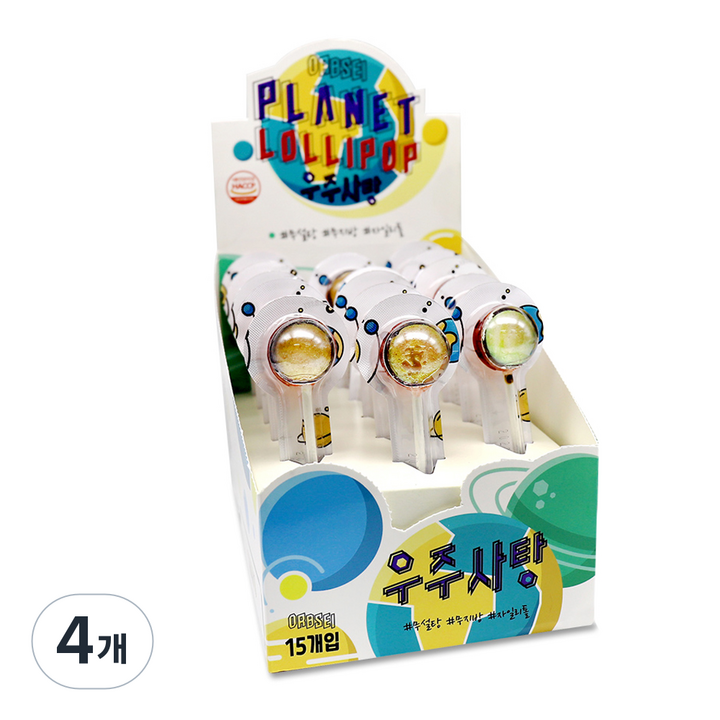 오브세이 우주사탕 금성 치즈맛 15p, 285g, 4개