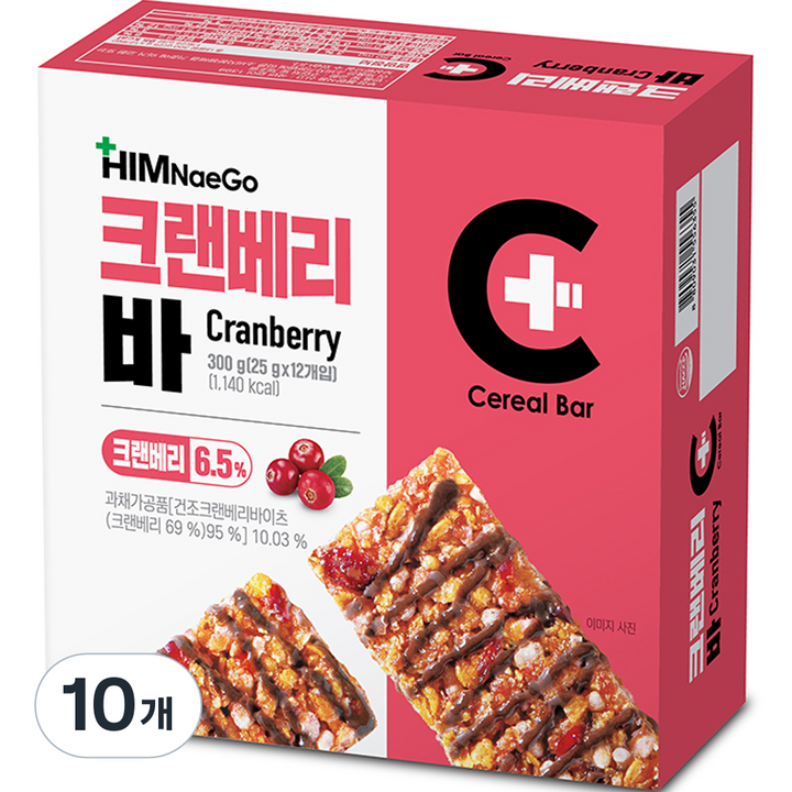 힘내고 크랜베리바, 300g, 10개