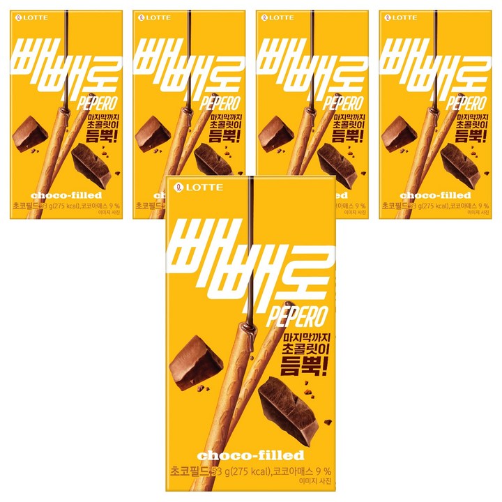 빼빼로 초코필드, 53g, 5개