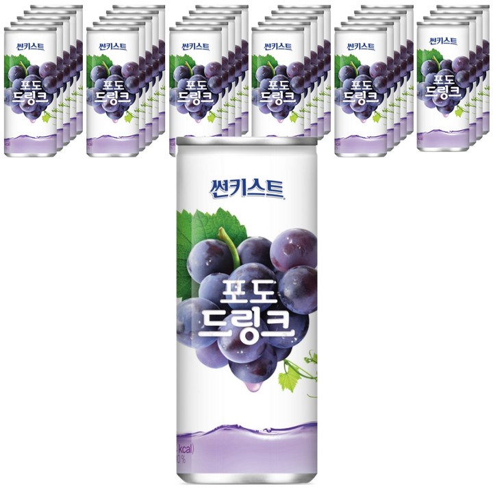 해태음료 썬키스트 포도 드링크, 240ml, 30개