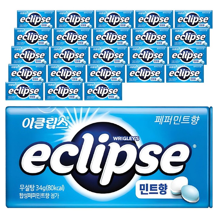 이클립스 페퍼민트향 캔디, 34g, 24개