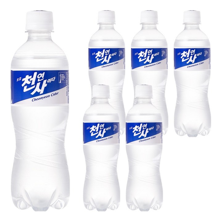 천연사이다, 500ml, 6개
