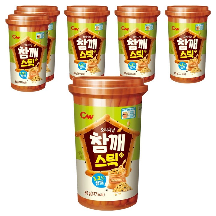 청우식품 참깨스틱 진, 85g, 6개