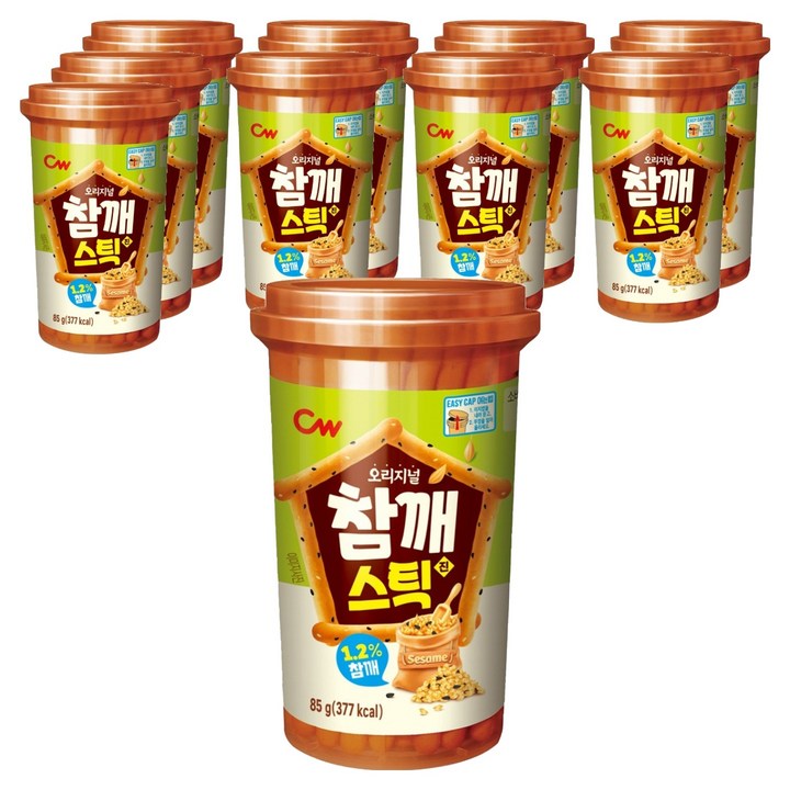 청우식품 참깨스틱 진, 85g, 10개