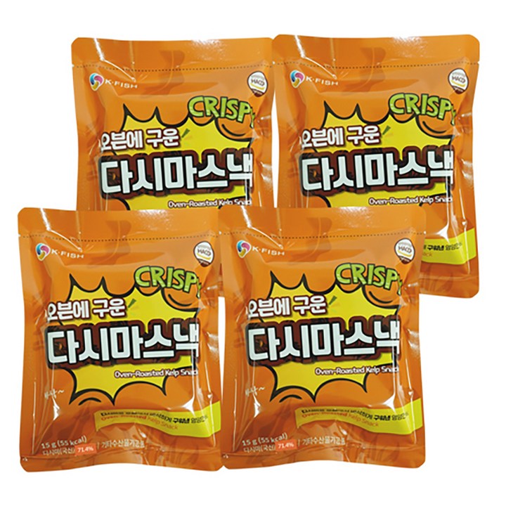 이미지 석하 오븐에 구운 다시마스낵, 15g, 4개