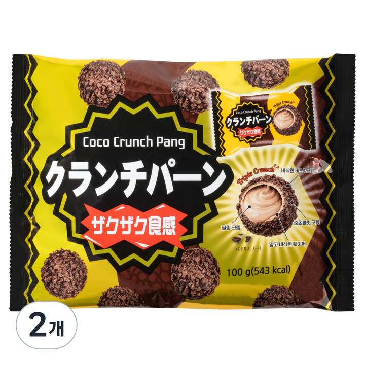 코코 크런치 팡, 100g, 2개