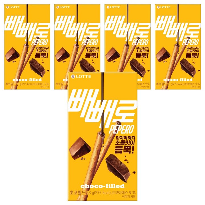 빼빼로 초코필드, 53g, 5개