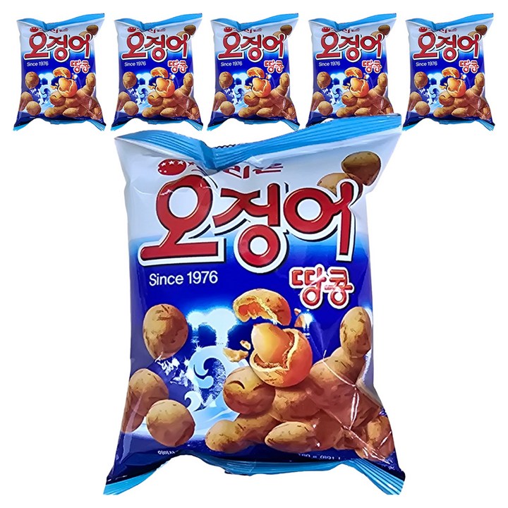 오징어땅콩, 180g, 6개