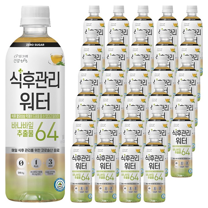 빙그레 건강 티에프티 식후관리 워터, 500ml, 48개