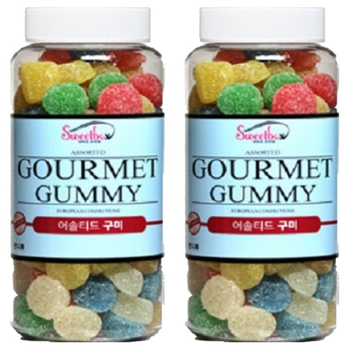 스위트박스 슈가코팅 파리지앵 어솔티드 젤리, 700g, 2개
