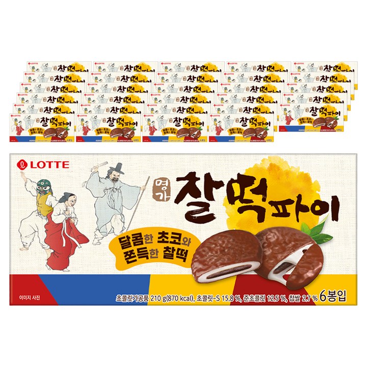 롯데웰푸드 명가 찰떡파이, 210g, 36개