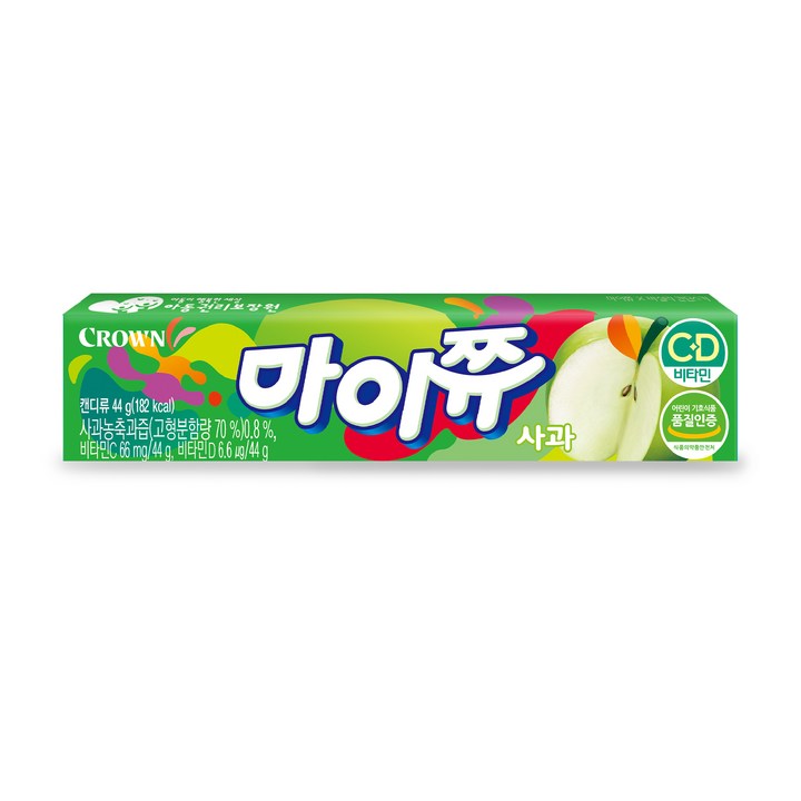 크라운 마이쮸 사과 츄잉캔디, 1개, 44g