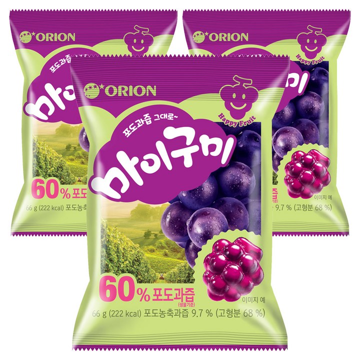 마이구미 포도, 66g, 3개