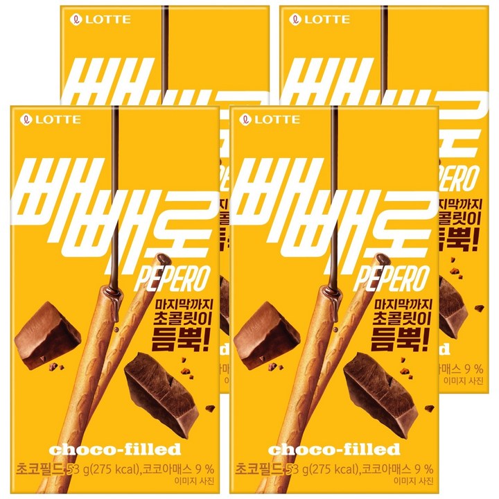 빼빼로 초코필드, 53g, 4개