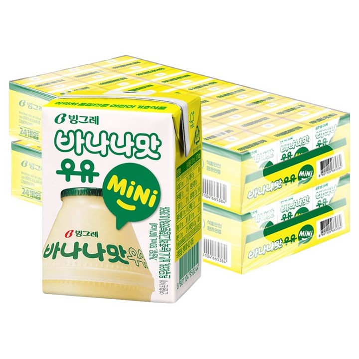 바나나맛우유 MiNi, 120ml, 48개