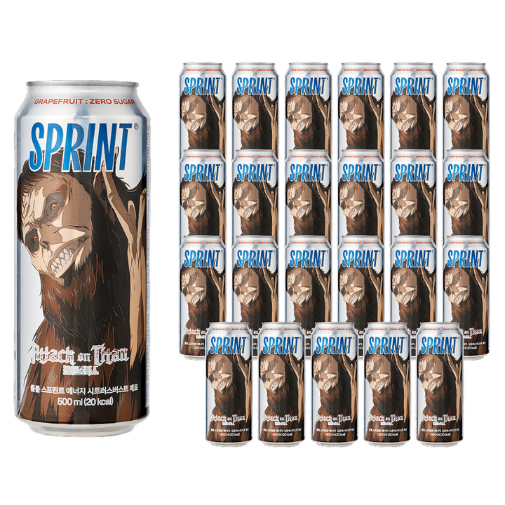 클룹 스프린트 진격의거인 에너지드링크 시트러스버스트 제로, 24개, 500ml