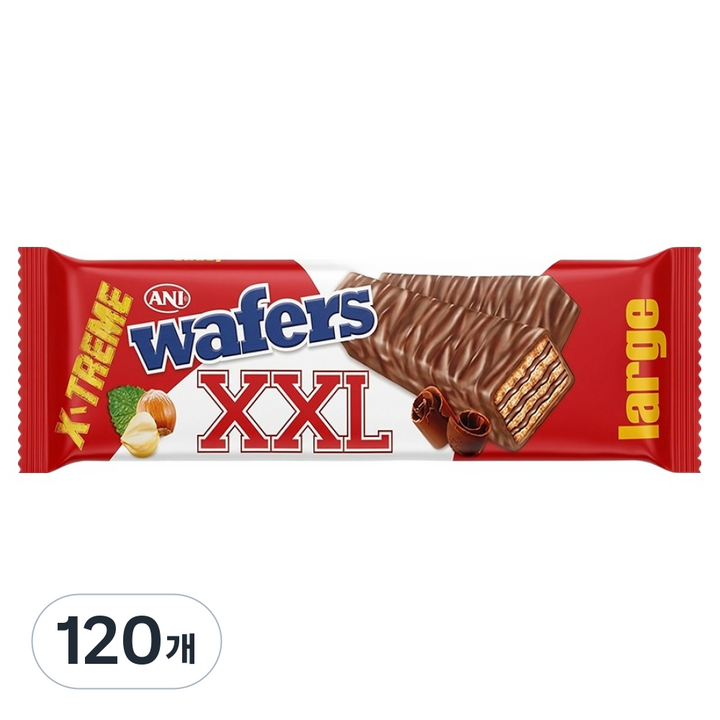 애니 엑스엑스엘 코코아 헤이즐넛크림 웨이퍼, 120개, 50g