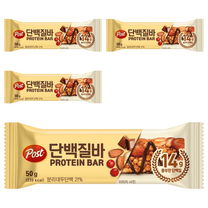 포스트 단백질바, 50g, 4개