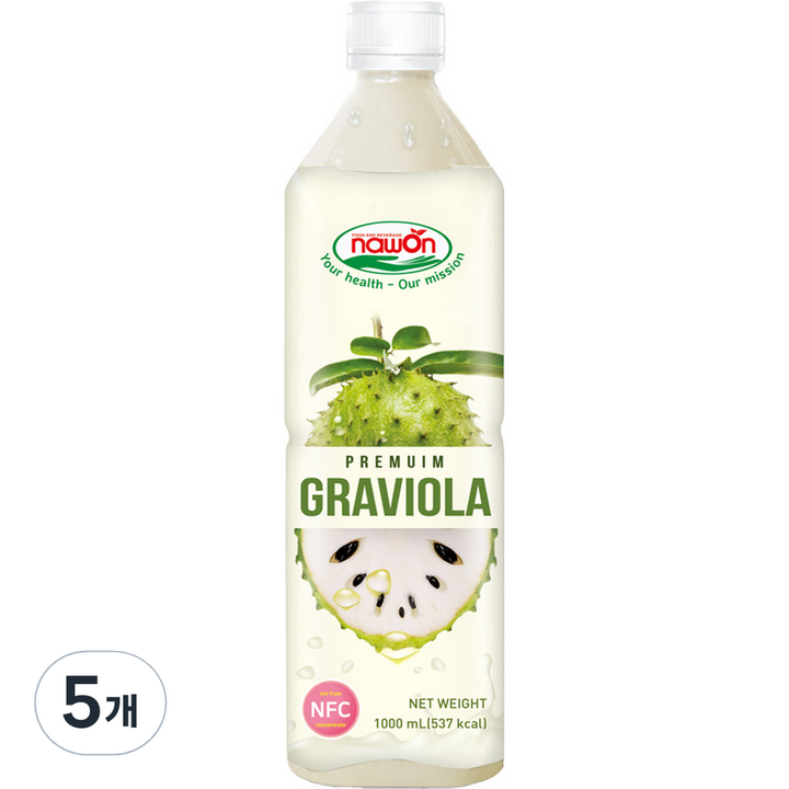 네이쳐브릿지 그라비올라 주스, 5개, 1L