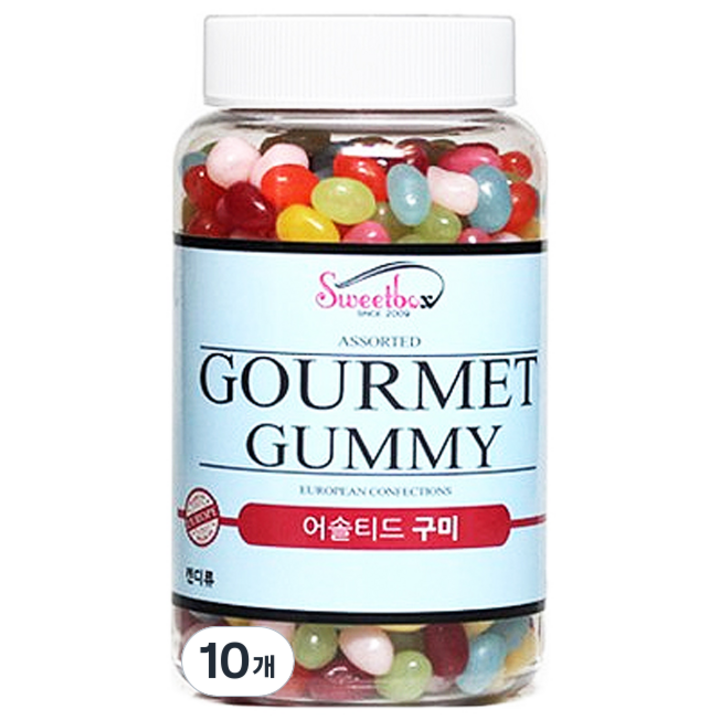 스위트박스 고메 혼합 젤리빈, 600g, 10개