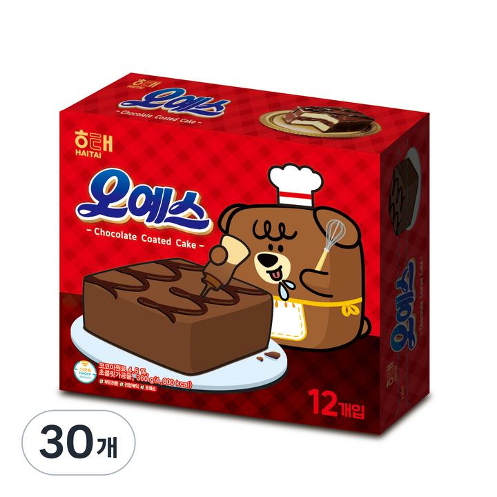 해태제과 오예스, 360g, 30개