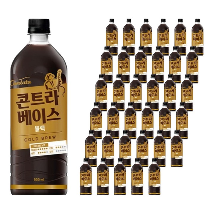 칸타타콘트라베이스 블랙, 900ml, 36개