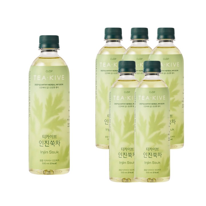 클룹 티카이브 인진쑥차, 6개, 500ml