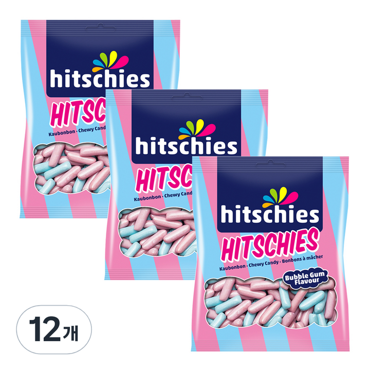 히츨러 히치스 버블검 수수깡 젤리, 140g, 12개