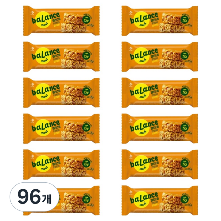 CJ제일제당 밸런스밀 프로틴바 피넛버터, 34g, 96개