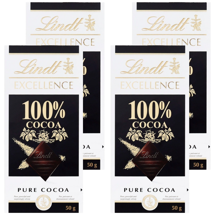 린트 엑설런스 100% 다크 초콜릿, 50g, 4개