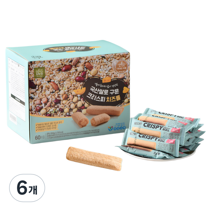 파머스델리 쌀로 구운 크리스피 치즈롤 60p, 510g, 6개
