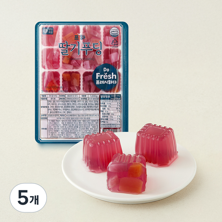 프하 딸기푸딩, 50g, 5개, 20개입
