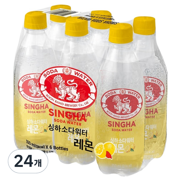 싱하 소다 워터 레몬, 350ml, 24개