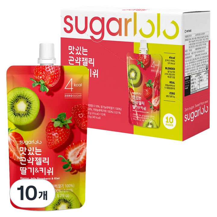 슈가로로 맛있는 곤약젤리 딸기 & 키위 10개입, 1.5kg, 10개