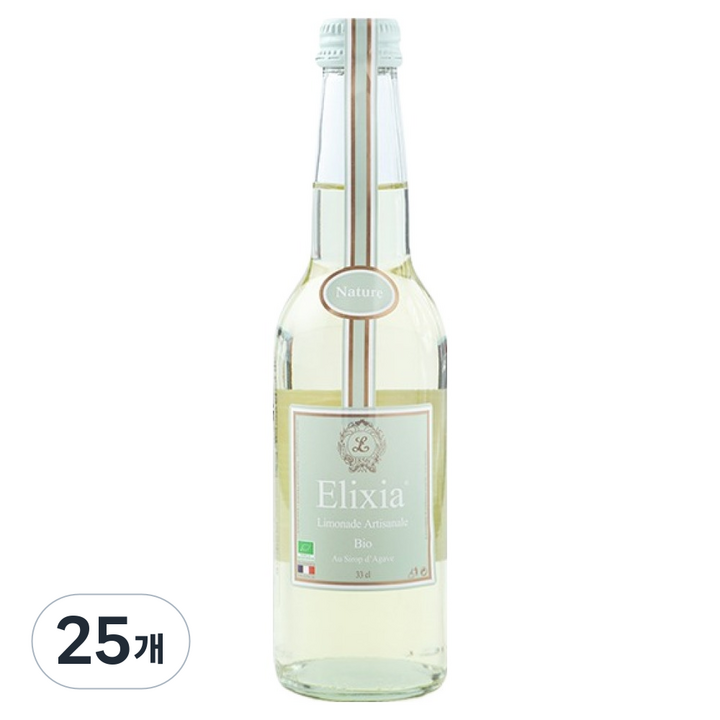 엘릭시아 유기농 레몬 탄산음료, 330ml, 25개