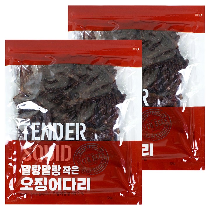 리프레쉬 왕철판 구운 꼬마 오징어 다리, 120g, 2개