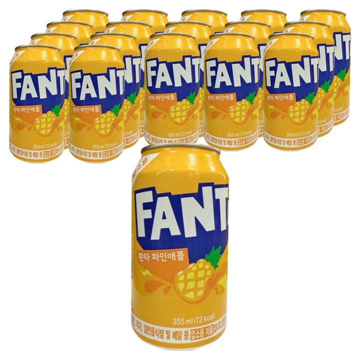 환타 파인애플 업소용, 355ml, 18개