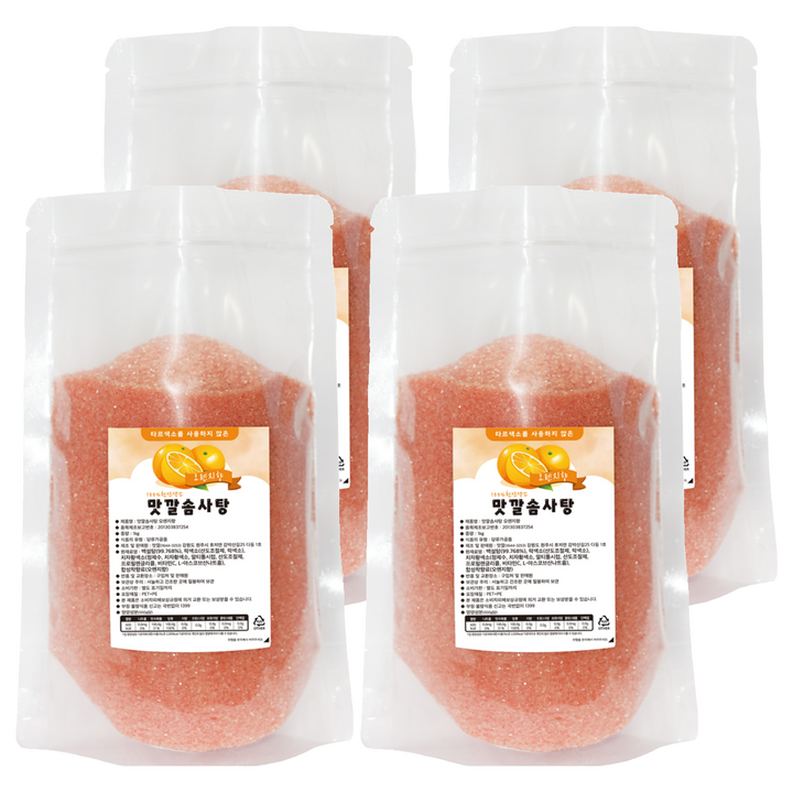 맛깔슈가 솜사탕 설탕 오렌지향, 1kg, 4개