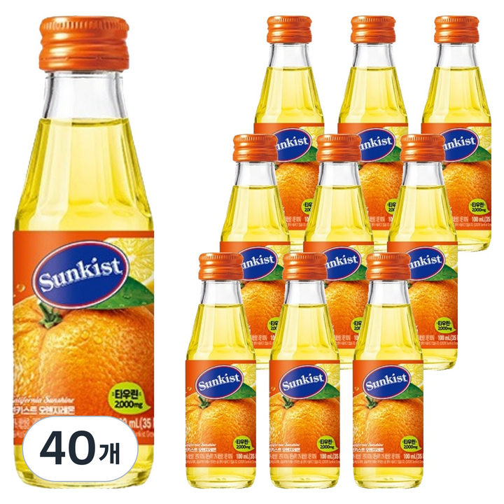 썬키스트 오렌지레몬 주스, 40개, 100ml