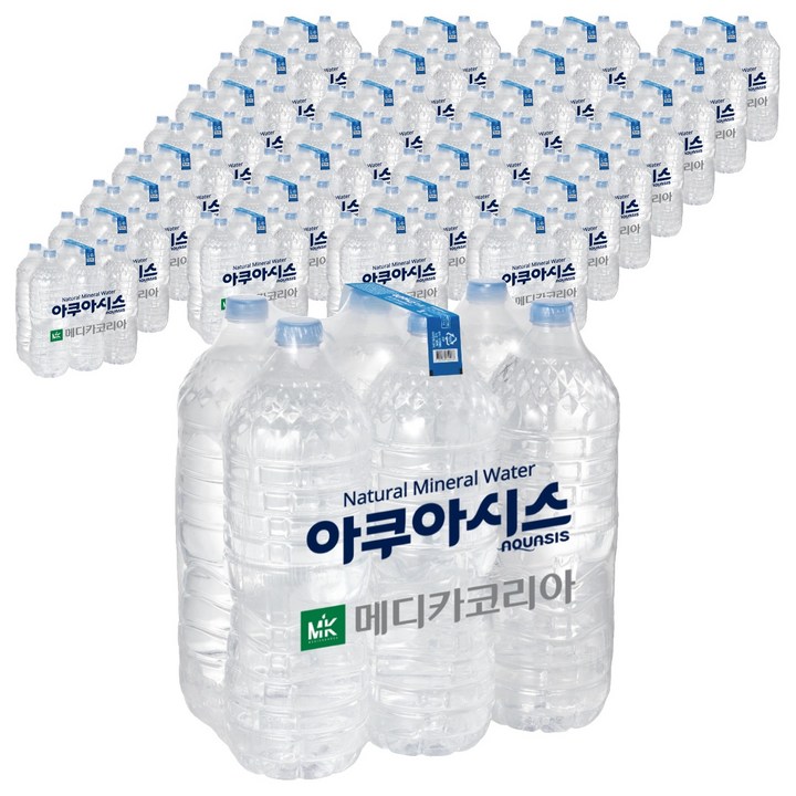 아쿠아시스 먹는샘물 무라벨, 2L, 180개