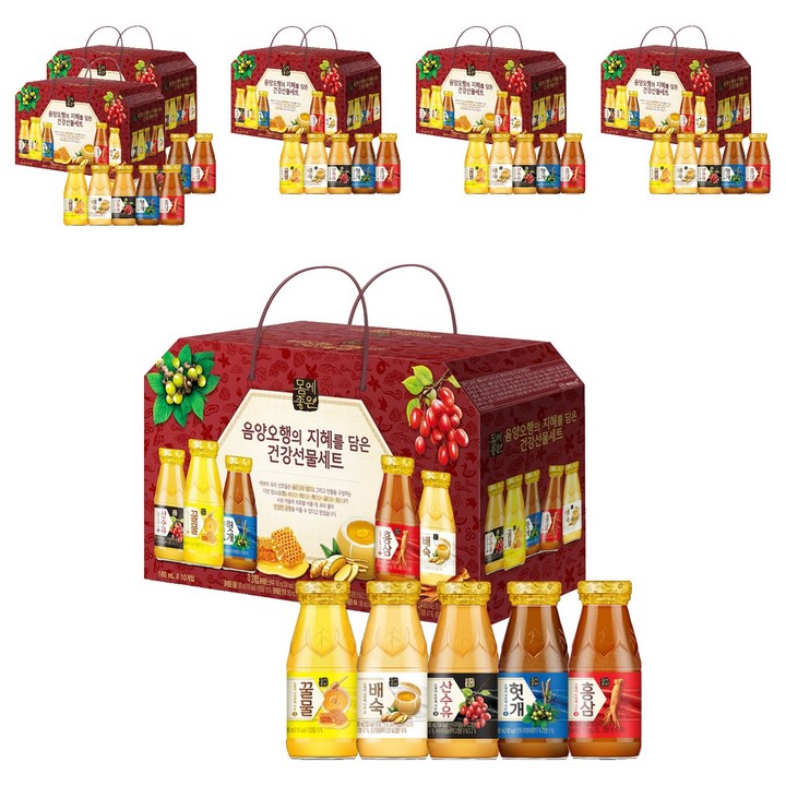 해태htb 몸에좋은 음양오행 건강음료 선물세트, 180ml, 60개