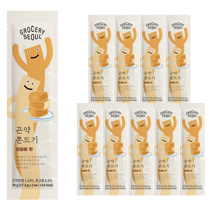 그로서리서울 곤약쫀드기 인절미맛, 35g, 10개