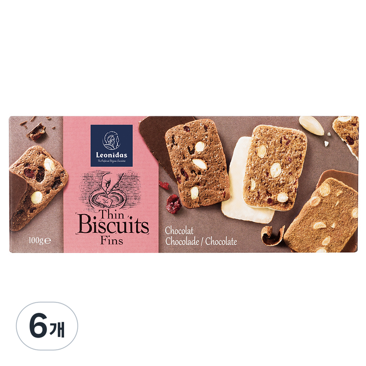 레오니다스 초콜릿 비스킷, 6개, 100g