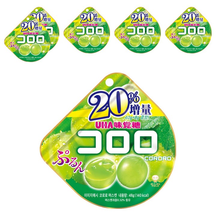 코로로 머스캣맛 젤리, 48g, 6개