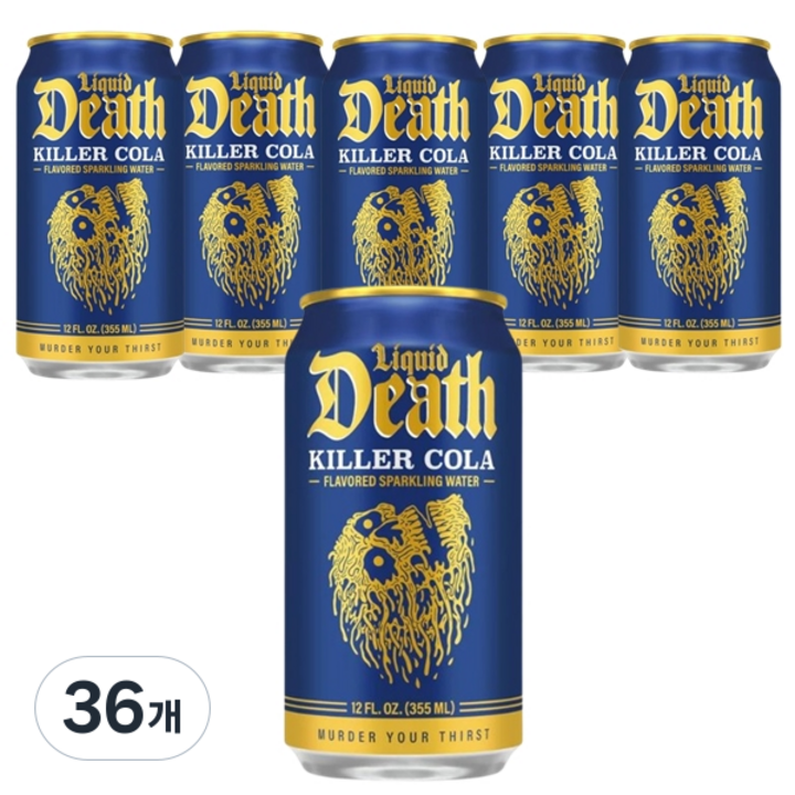리퀴드데스 킬러 콜라향 스파클링 워터, 36개, 355ml